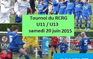 Tournoi du RCRG : Règlement et planning